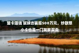 整卡赚钱 寰球诈骗超500万元，炒联想小卡也是一门发家买卖