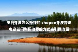 电商虾皮怎么赚钱的 shopee虾皮跨境电商若何利用收费的方式来引爆流量