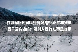 在监狱服刑可以赚钱吗 罪犯正在牢狱里面干活有钱吗？服刑人员的处事是收费的？