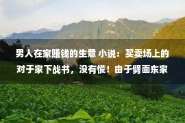 男人在家赚钱的生意 小说：买卖场上的对于家下战书，没有慌！由于劈面东家是我心上人！