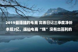 2019最赚钱的电商 完善日记三季度净折本超2亿，逸仙电商“烧”没有出赢利的IP？