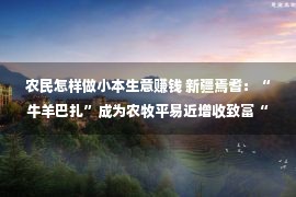 农民怎样做小本生意赚钱 新疆焉耆：“牛羊巴扎”成为农牧平易近增收致富“聚宝盆”