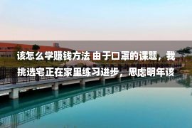 该怎么学赚钱方法 由于口罩的课题，我挑选宅正在家里练习进步，思虑明年该怎样赢利？