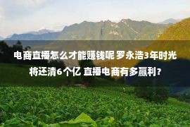 电商直播怎么才能赚钱呢 罗永浩3年时光将还清6个亿 直播电商有多赢利？