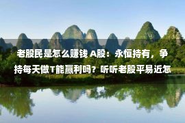 老股民是怎么赚钱 A股：永恒持有，争持每天做T能赢利吗？听听老股平易近怎样说？