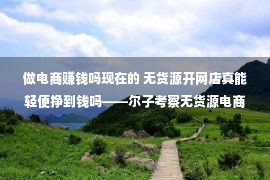 做电商赚钱吗现在的 无货源开网店真能轻便挣到钱吗——尔子考察无货源电商创业项目