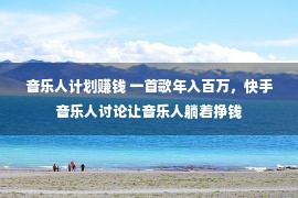 音乐人计划赚钱 一首歌年入百万，快手音乐人讨论让音乐人躺着挣钱