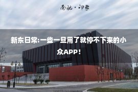 新东日常:一些一旦用了就停不下来的小众APP！