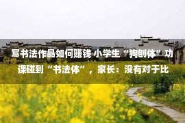 写书法作品如何赚钱 小学生“狗刨体”功课碰到“书法体”，家长：没有对于比没有分解分歧