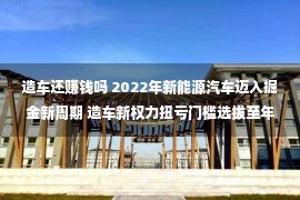 造车还赚钱吗 2022年新能源汽车迈入掘金新周期 造车新权力扭亏门槛选拔至年产40万辆