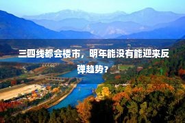  三四线都会楼市，明年能没有能迎来反弹趋势？