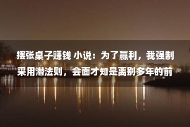 摆张桌子赚钱 小说：为了赢利，我强制采用潜法则，会面才知是离别多年的前男友