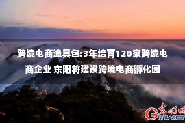 跨境电商渔具包:3年培育120家跨境电商企业 东阳将建设跨境电商孵化园