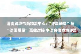 渭南跨境电商物流中心:“许昌速度”与“德国质量”高效对接 中德合作成为许昌对外开放的亮丽名片