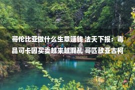 哥伦比亚做什么生意赚钱 法天下报：毒品可卡因买卖越来越混乱 哥匹敌亚古柯栽培推广四成