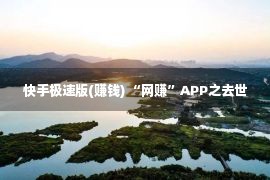 快手极速版(赚钱) “网赚”APP之去世