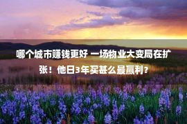 哪个城市赚钱更好 一场物业大变局在扩张！他日3年买甚么最赢利？