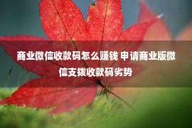 商业微信收款码怎么赚钱 申请商业版微信支拨收款码劣势