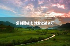 复制赚钱法 创业做甚么好