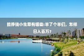 能挣钱小生意有哪些:羊了个羊们，怎样日入百万？