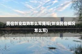 民宿创业趋势怎么写简短(创业民宿概况怎么写)