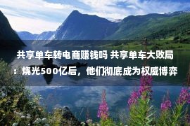 共享单车转电商赚钱吗 共享单车大败局：烧光500亿后，他们彻底成为权威博弈的埋葬品