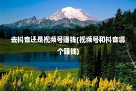 去抖音还是视频号赚钱(视频号和抖音哪个赚钱)