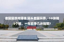 套圈圈游戏赚钱 陌头套圈玩耍，10块钱5个圈，一年能挣几许钱呢？