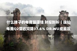 什么牌子的电商最赚钱 财报剖析｜逸仙电商Q2营收同降37.6% DR.WU成最赢利品牌