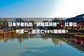  日本学者列出“抗癌菜蔬榜”，红薯位列第一，能灭亡98%癌细胞？