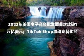  2022年美国电子商务批发额首次攻破1万亿美元；TikTok Shop激动专科化经营