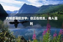  内娱造谣经济学：你正在吃瓜，有人赢利