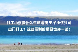 打工小伙做什么生意赚钱 屯子小伙只可出门打工？这些赢利的项目也许一试！