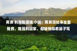 男友 利用我赚钱 小说：男友没处事全靠我养，我赢利回家，却被他指着鼻子骂“脏”