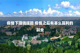 疫情下赚钱技能 疫情之后有甚么赢利的副业