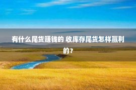 有什么尾货赚钱的 收库存尾货怎样赢利的？