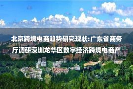 北京跨境电商趋势研究现状:广东省商务厅调研深圳龙华区数字经济跨境电商产业园