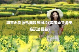 淘宝无货源电商趋势图片(淘宝无货源电商玩法最新)