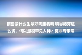 销售做什么生意好呢赚钱吗 喷鼻椿芽这么贵，何以却很罕见人种？莫非专家没有想赢利吗？