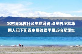 农村青年做什么生意赚钱 动员村庄繁华 四人租下闲置乡居改建平易近宿买卖红火