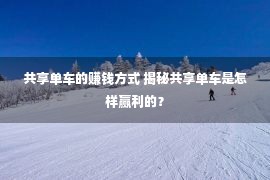 共享单车的赚钱方式 揭秘共享单车是怎样赢利的？