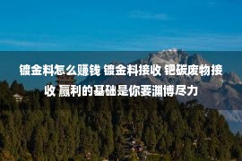 镀金料怎么赚钱 镀金料接收 钯碳废物接收 赢利的基础是你要渊博尽力