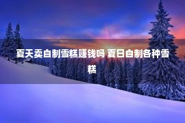 夏天卖自制雪糕赚钱吗 夏日自制各种雪糕