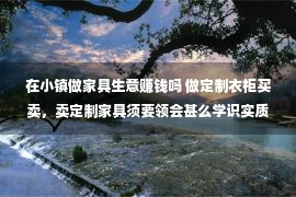 在小镇做家具生意赚钱吗 做定制衣柜买卖，卖定制家具须要领会甚么学识实质有哪些出售本领