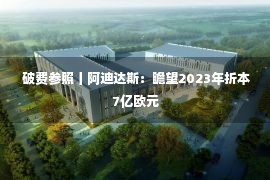  破费参照丨阿迪达斯：瞻望2023年折本7亿欧元