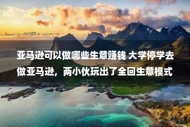 亚马逊可以做哪些生意赚钱 大学停学去做亚马逊，两小伙玩出了全回生意模式