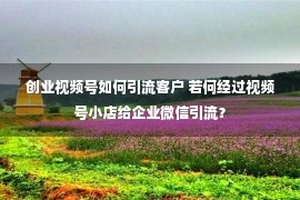 创业视频号如何引流客户 若何经过视频号小店给企业微信引流？