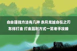 自由赚钱方法有几种 赤月龙城自在之刃怎样打金 打金赢利方式一览老手攻略