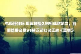 电箱赚钱吗 现言救赎久别相逢甜宠文，前期隐播音员VS根正苗红老无赖《离情》