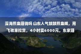 深海煎鱼赚钱吗 山东人气鼓鼓煎鱼摊，用飞驰来拉货，4小时卖6000元，东家赚了两台车